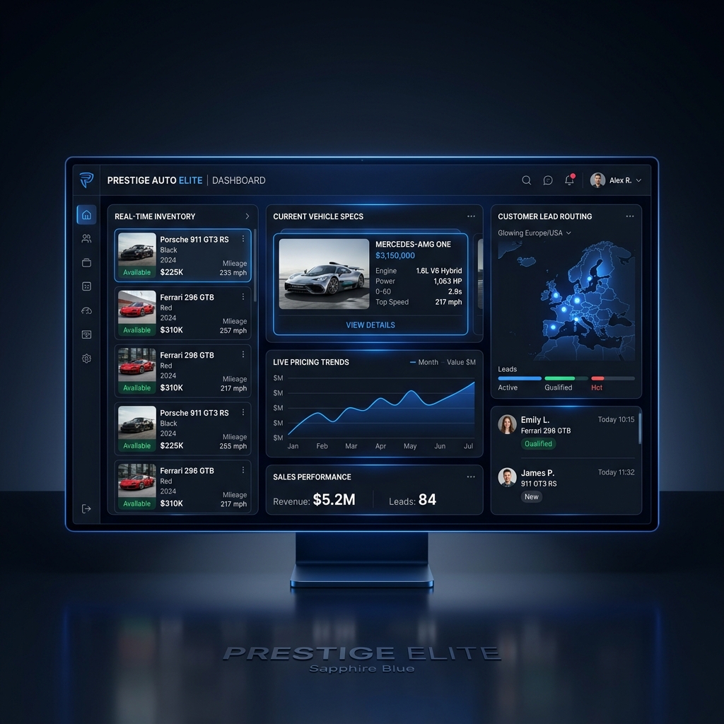 DriveOS Dealership Showroom Dashboard